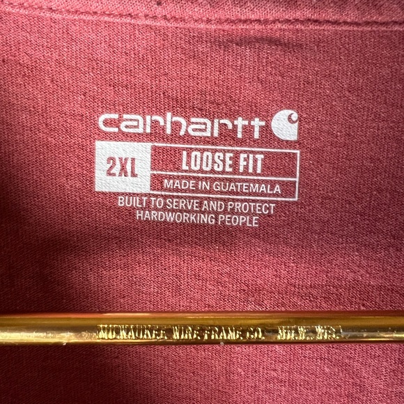 Carhartt Short Sleeve Red Pocket Tshirt, 2XL - Picture 5 of 6
